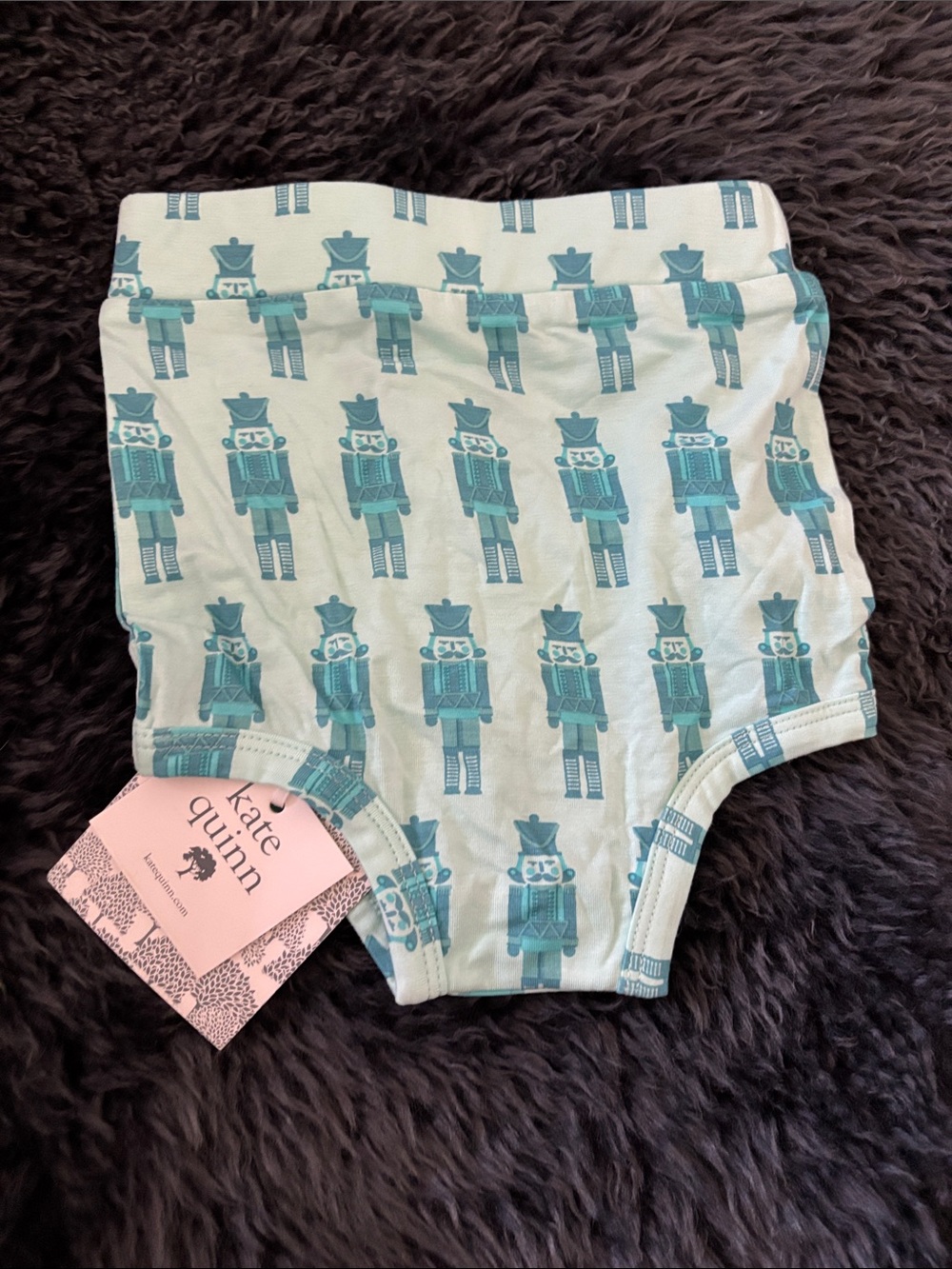 kate quinn Kids Mint Nutcracker Print bottom